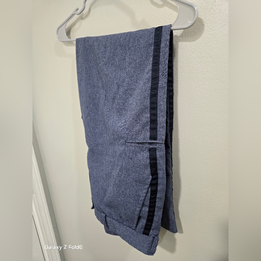 Blue Trousers with Black Stripes Usps Work Pants Summer
